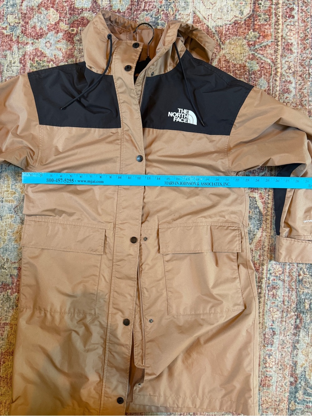 The North Face Reign On Parka Women’s Two-Tone Brown & Black Long Hooded Jacket - Picture 14 of 14